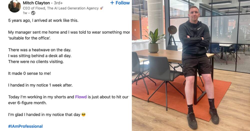 Man Who Quit Cooperate Job for Refusing To Adhere to Workplace Dress Code Starts His Own Successful Business Man Who Quit Cooperate Job for Refusing To Adhere to Workplace Dress Code Starts His Own Successful Business