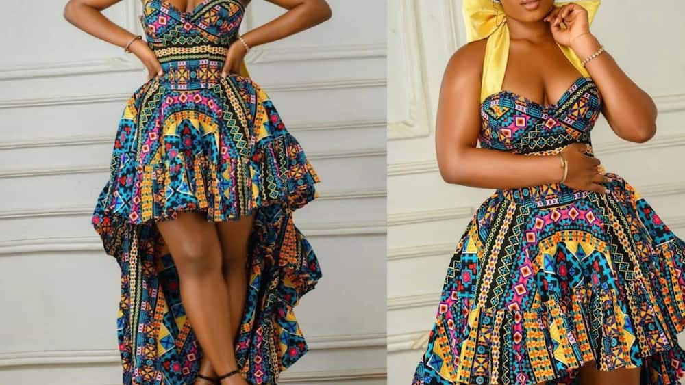 High-low African print gown