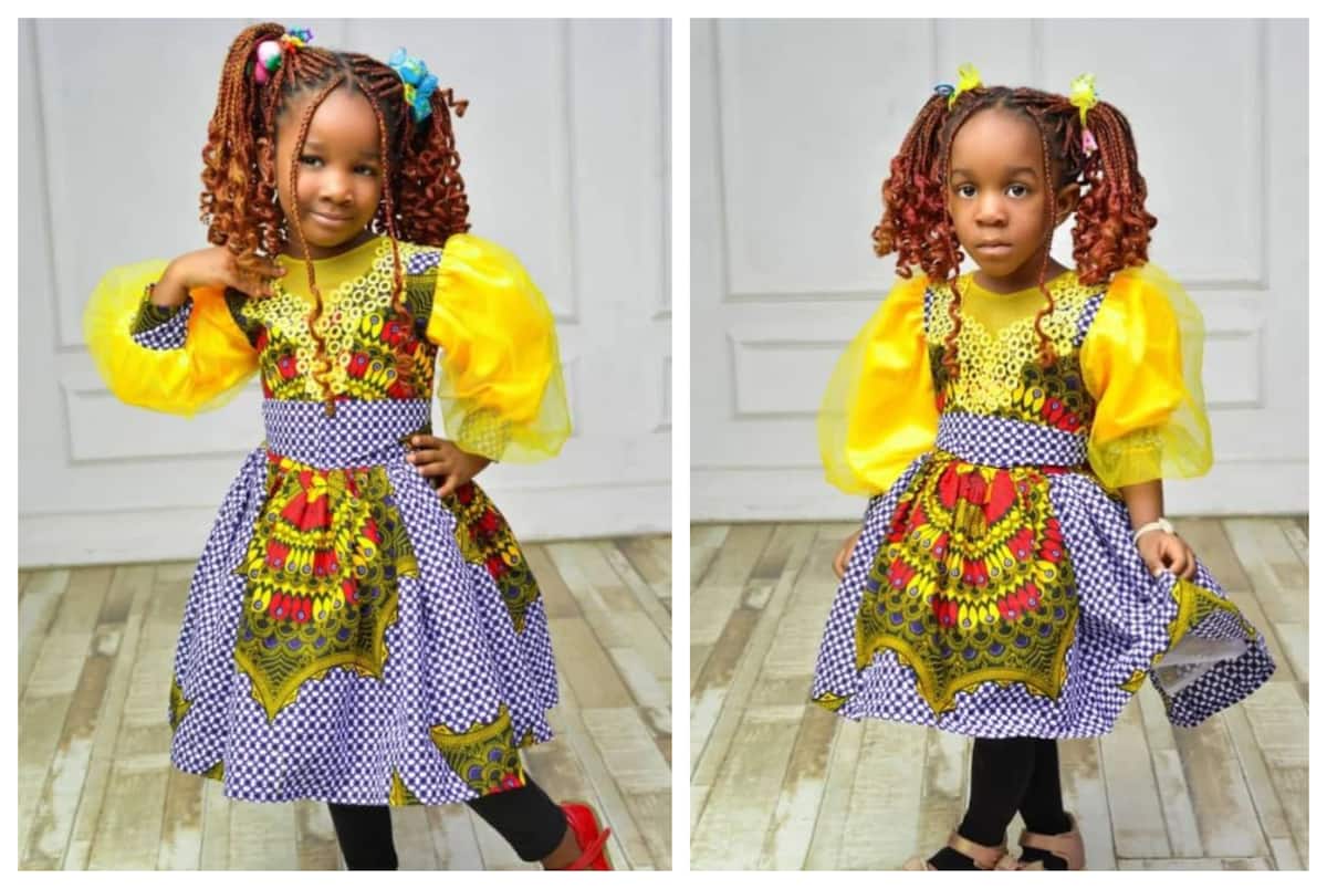 Ankara Denim Kids/Girl Dress