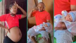 "After all I did for you": Nigerian mother expresses sadness as her newborn baby resembles hubby