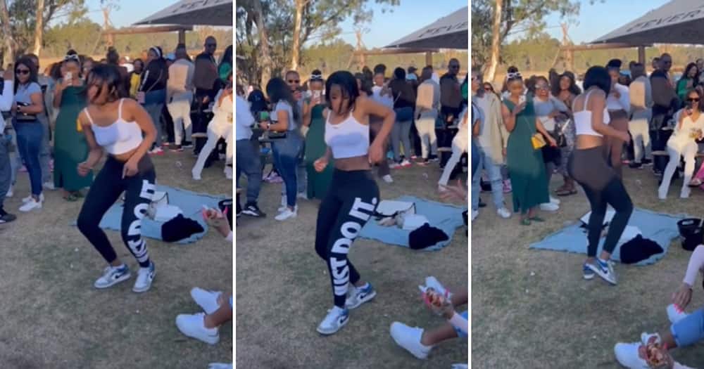 Mzansi woman drops some hot dance moves at a farmers market