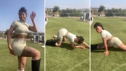 Sbahle Mpisane's hot workout in tight gym clothes drives SA men crazy, Instagram video goes viral