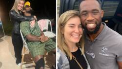 Rachel Kolisi shares pic cuddling husband Siya Kolisi on his 32nd birthday: “I had no part in the outfit”