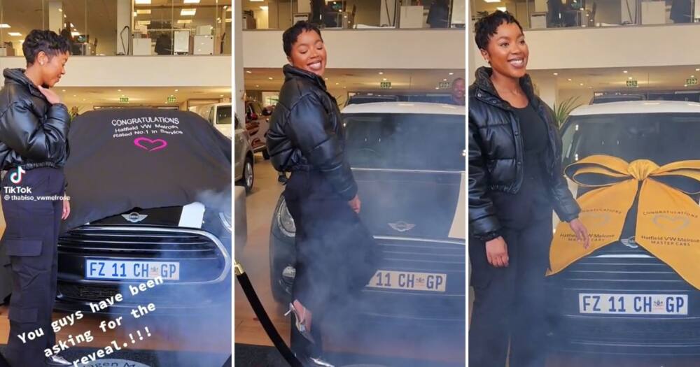 A woman was gifted a second hand Mini Cooper