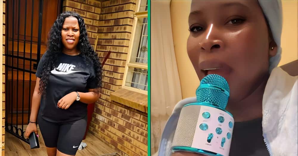 A South African woman named Busisiwe bought a Bluetooth microphone and documented her use of it on TikTok