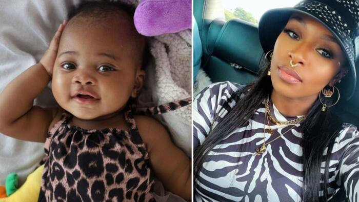 DJ Zinhle and daughter, Asante, grace the timeline with a beautiful pic, peeps react: "She's such a character"