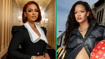 Americans drag Mihlali Ndamase over edited Rihanna pic, SA reacts: "Calling Mihlali ugly is wild"
