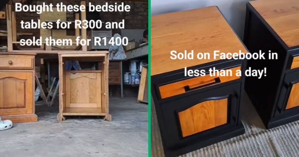 Man transforms bedside tables