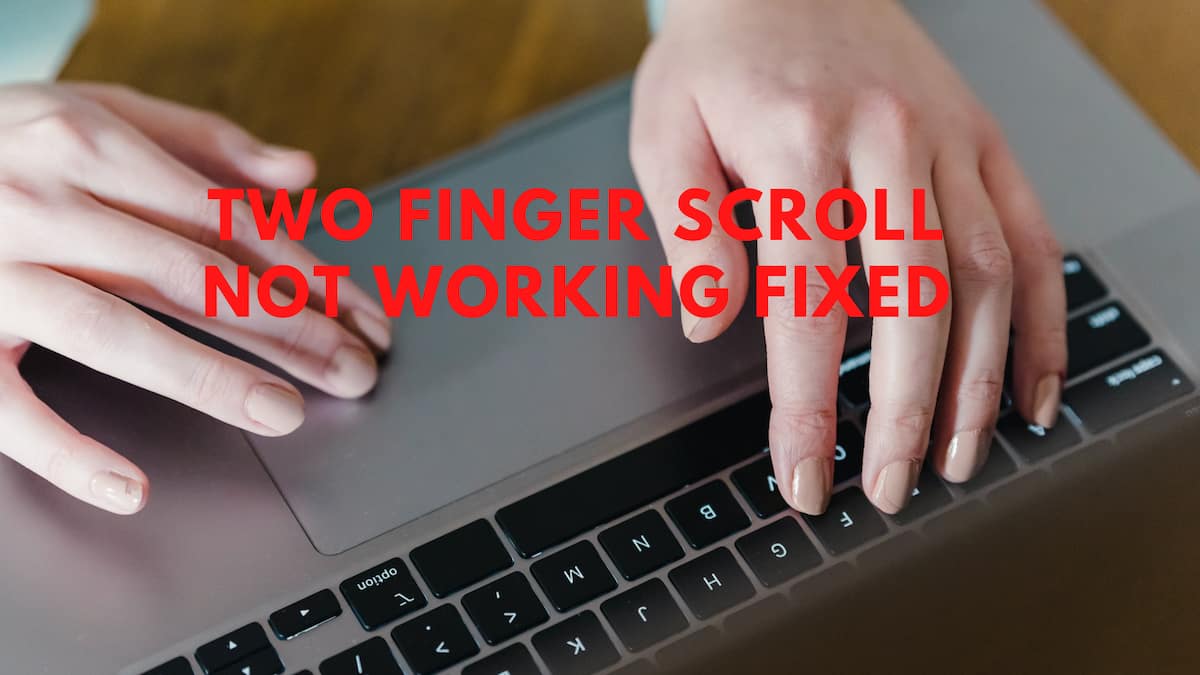 two finger scroll not working mac