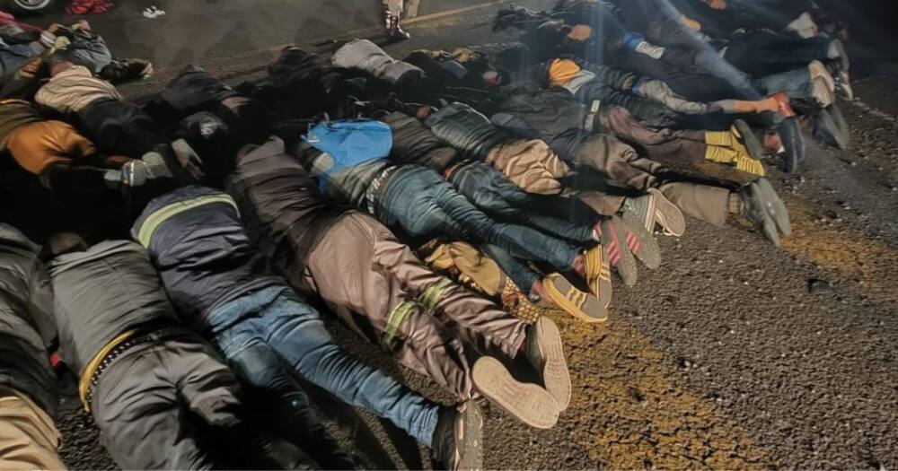158, illegal immigrants, arrested, Free State, police, SANDF shootout, vehicles confiscated, Lesotho