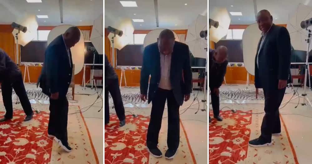 Cyril Ramaphosa tried on a pair of Bhatu sneakers which everyone loved