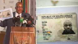 Thabo Bester finally issued South African ID card, Aaron Motsoaledi shows copy of ID during media conference