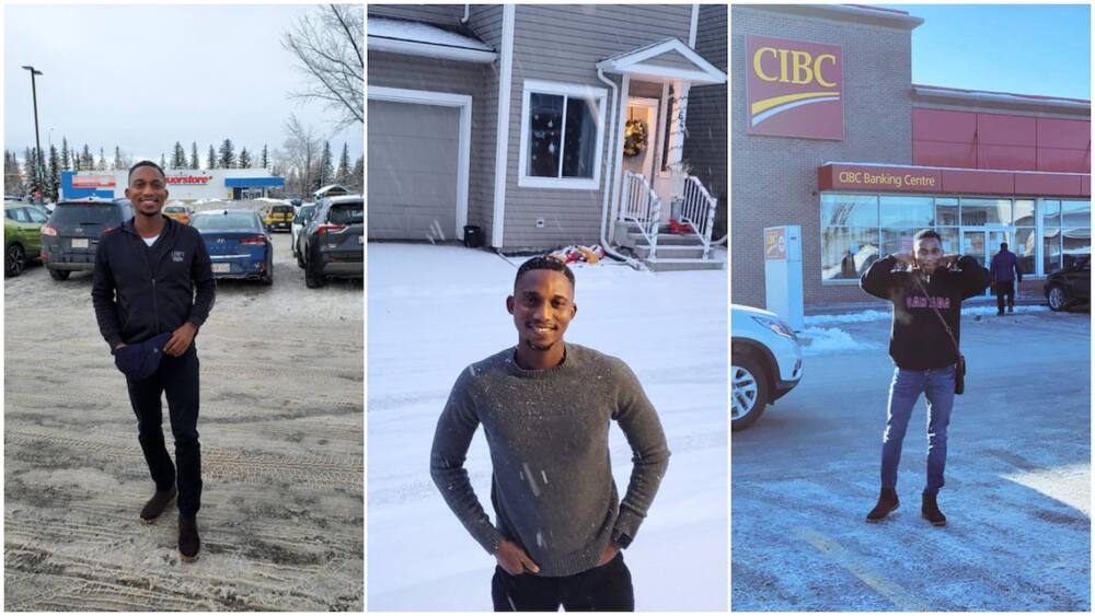Man relocates to Canada, celebrates as he shares 'abroad' photos