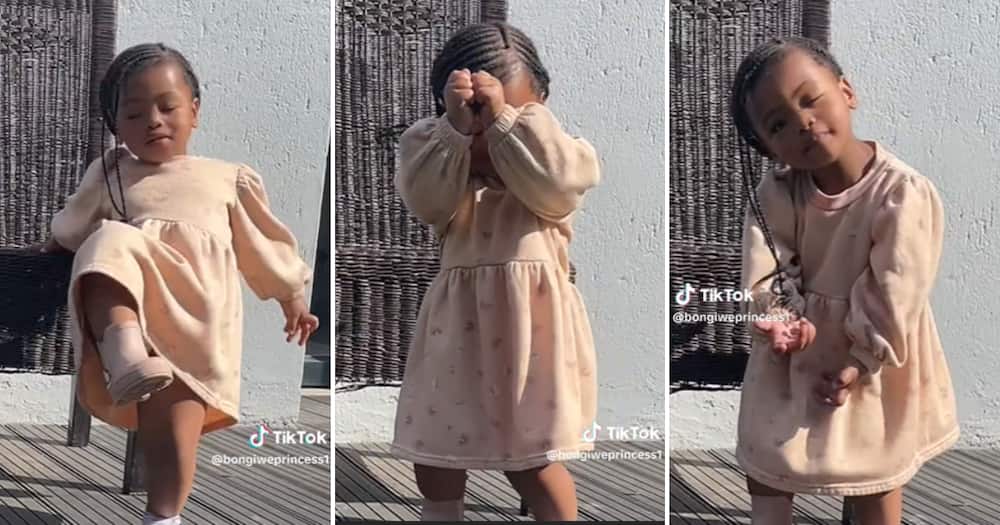 TikTok user @bongiweprincess1 shared a video of her baby girl throwing some firey moves TikTok user @bongiweprincess1 shared a video of her baby girl throwing some firey moves