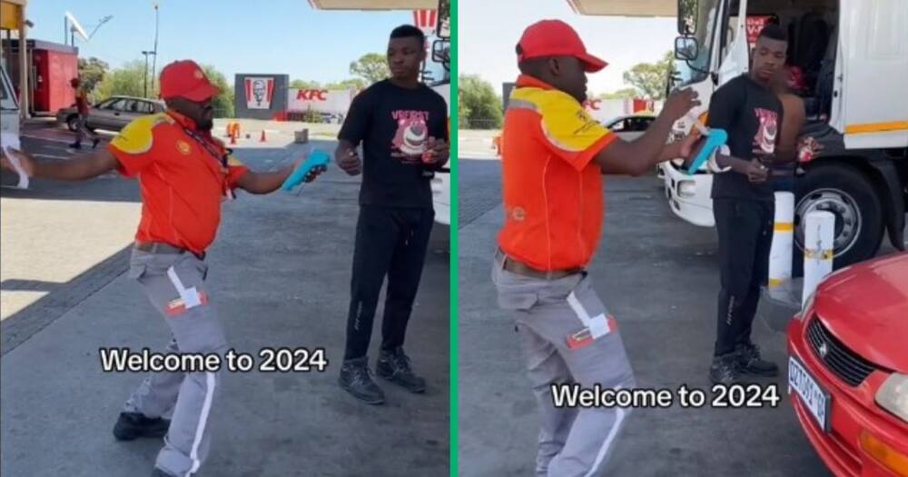 Shell petrol attendant dances for 2024