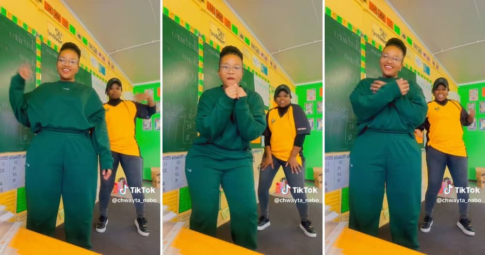 Two school teachers jumped on the 'Yey' dance challenge
