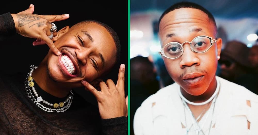 Amapiano personalities Masterpiece YVK and Young Stunna were spotted getting cosy in weird video.