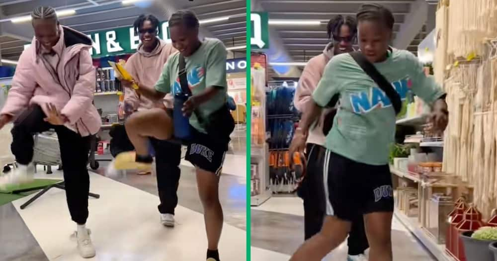 A young woman nailed her the amapiano dance routine.