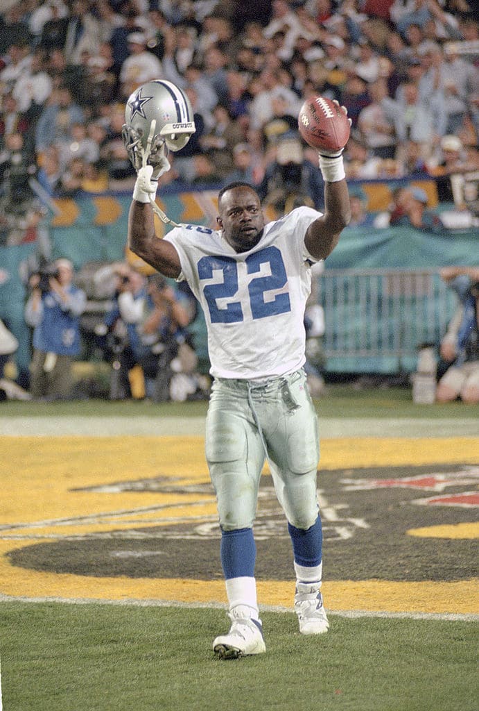 Emmitt Smith Dallas Cowboys Super Bowl Retired Player Name