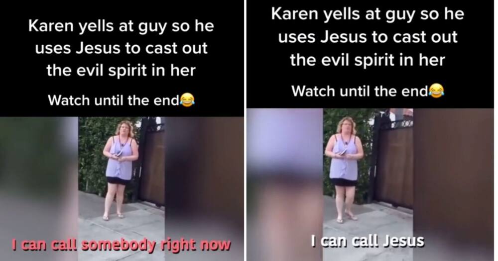 American man calls on Jesus during confrontation with a Karen in viral TikTok