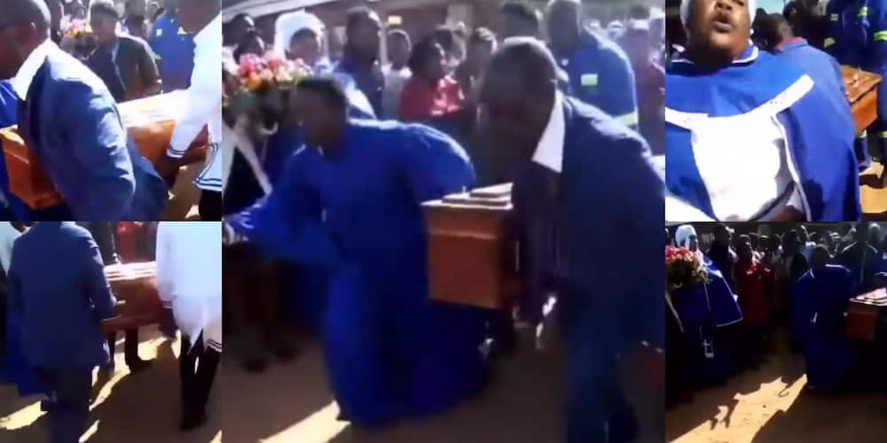 "It's Too Much": SA Reacts to Clip of Folks Running Around With Coffin