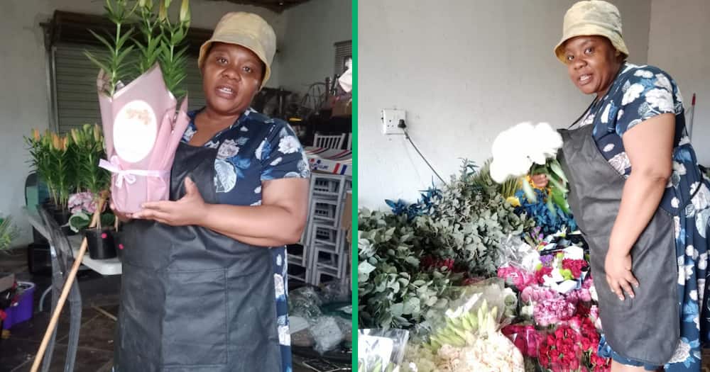The lady is a florist and runs her business in Hammanskraal. She is a mom of four children.