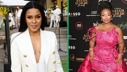 Kefilwe Mabote and Boity spotted in LA attending the 66th Grammy Awards