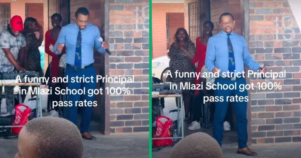 dancing principal celebrates 100% matric pass rate