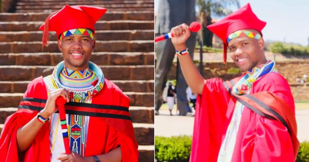 Man, Graduates, doctor, pays tribute, ancestors, traditional attire, graduation. Twitter reactions