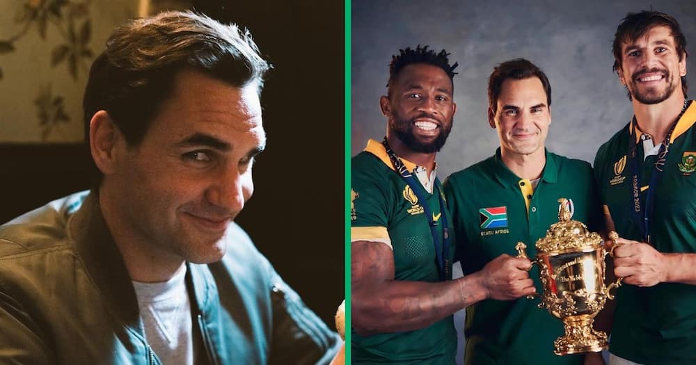 Mzansi cheered Roger Federer's support of the Springboks and his South African nationality
