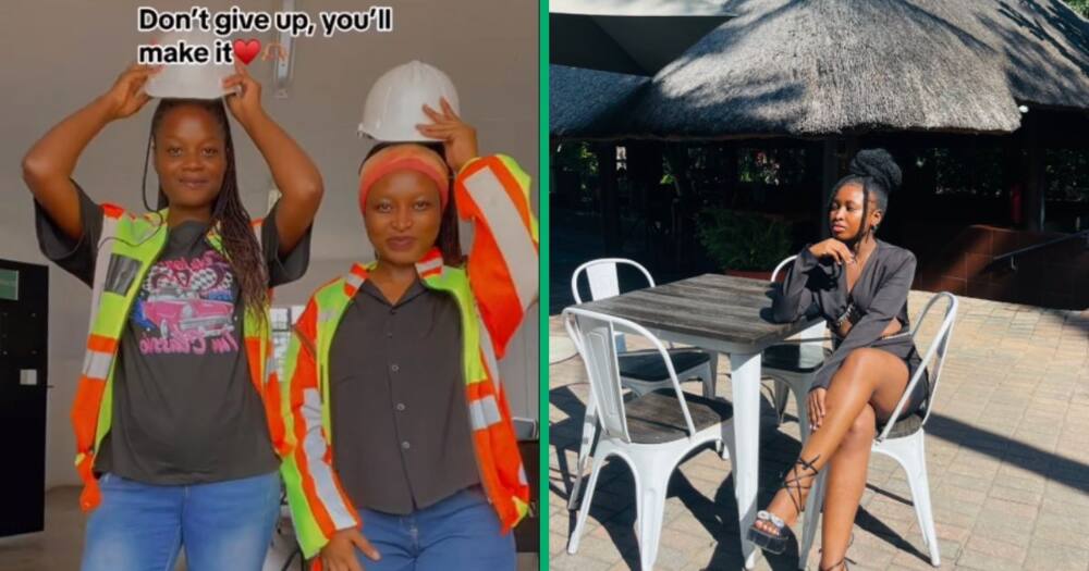 Two young women motivated netizens not to give up on their dreams of working in construction