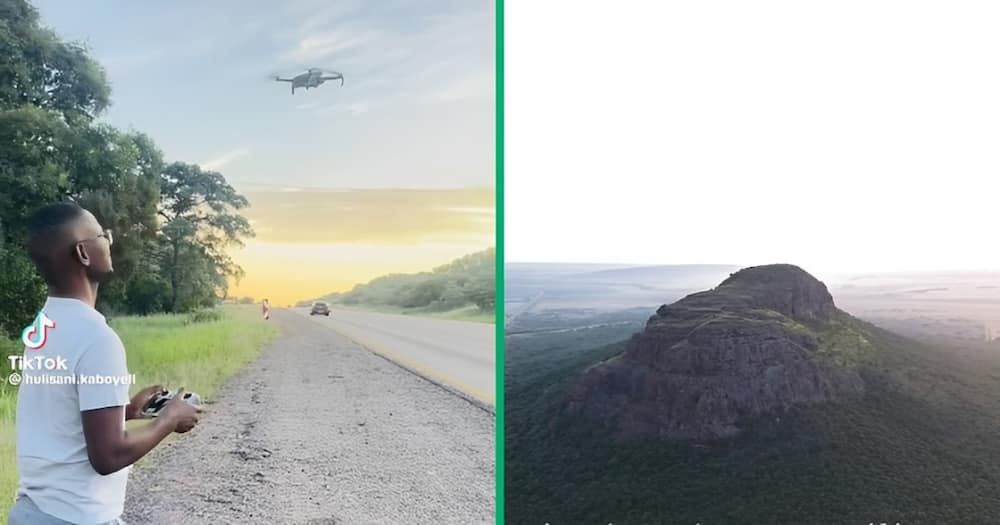 A South African adventurer delved into Modimolle Mountain using his drone