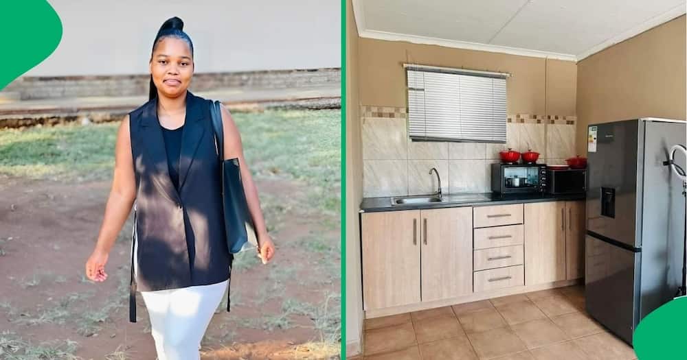 A 22-year-old South African woman showed off her beautiful home online