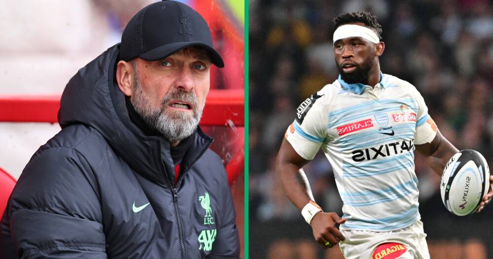 Jurgen Klopp rubbed shoulders with South African rugby champ Siya Kolisi