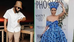 Cassper Nyovest and wife Pulane Mojaka's childhood picture resurfaces, SA shares hilarious reactions