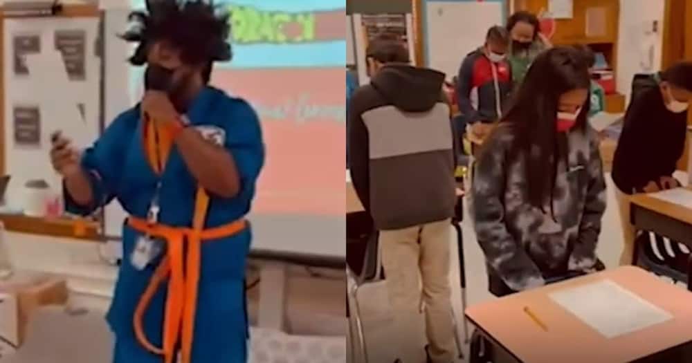 Thomas Mayfield (L) composed a rap song to help his students understand decimals better. Photo: @Goodmorning America. Thomas Mayfield (L) composed a rap song to help his students understand decimals better. Photo: @Goodmorning America.