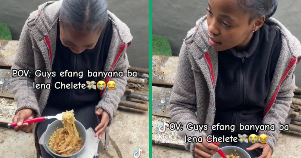 A woman got shamed for eating chicken feet and noodles