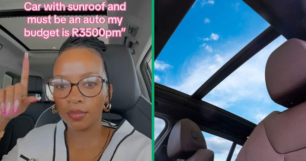 A Johannesburg car saleswoman shaded people who wanted to buy an auto car with a sunroof on a R3 500 monthly budget.