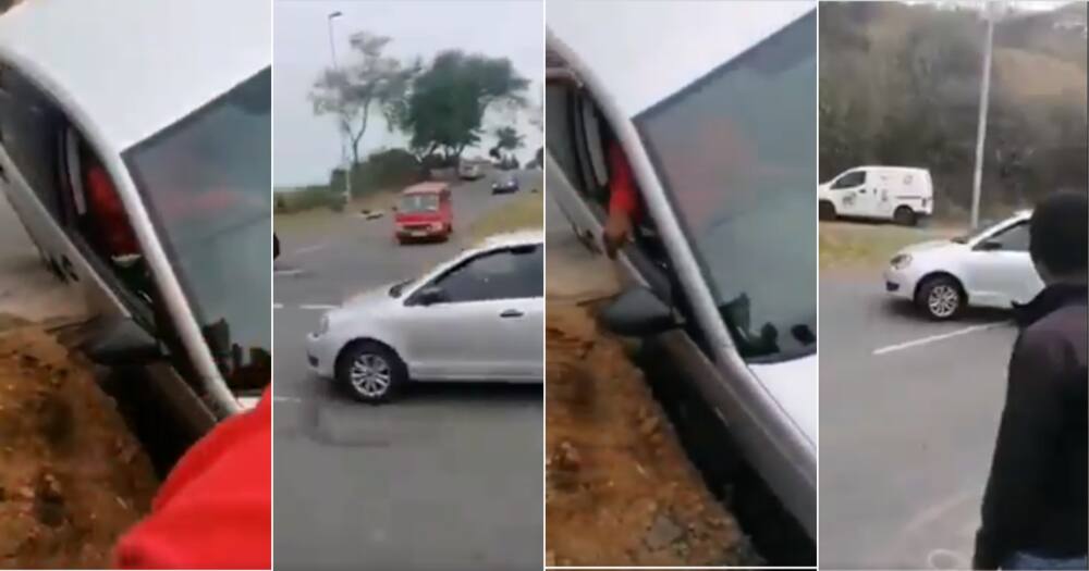 Driver, Ditch, Spinning, Video, Comical, Funny, Twitter reactions