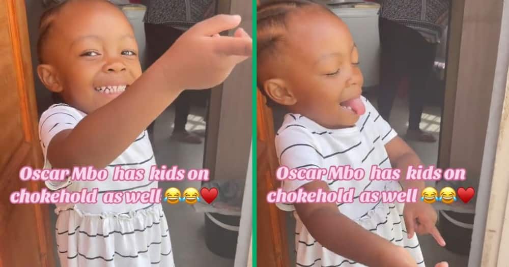 A little girl copied Oscar Mbo's moves