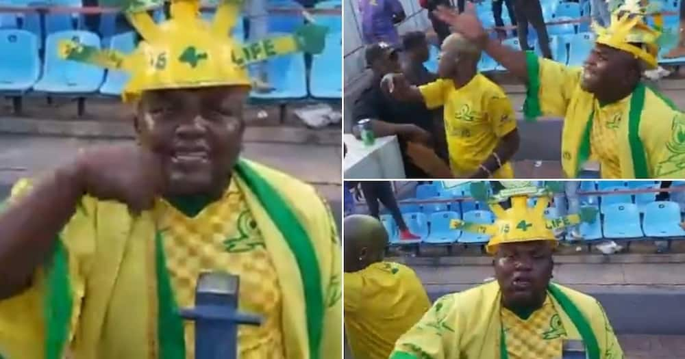 Funny video shows fan complaining after the Sundowns lost, SA reacts