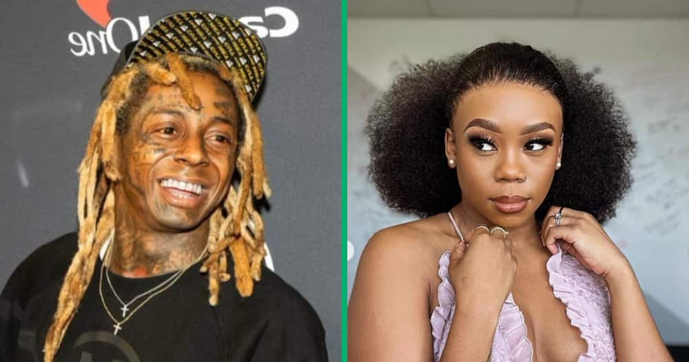 A video of Bontle Modiselle watching Lil Wayne performing live was shared online