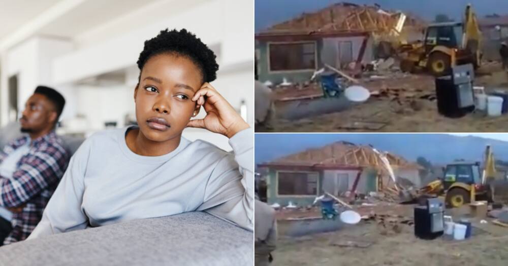 Video: Angry Wife Allegedly Demolishes House After Failed Marriage, Mzansi Reacts