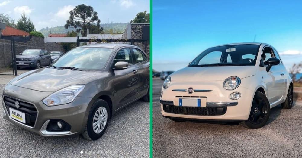 The Suzuki DZire and the Fiat 500 Cult, which are affordable and fuel-efficient