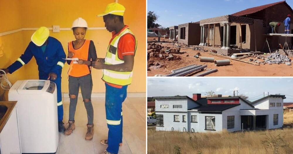 A lady from Limpopo owns a construction company that produces beautiful homes, pools, and more
