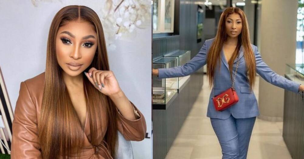 Enhle Mbali Mlotshwa got into trouble after reposting her pics