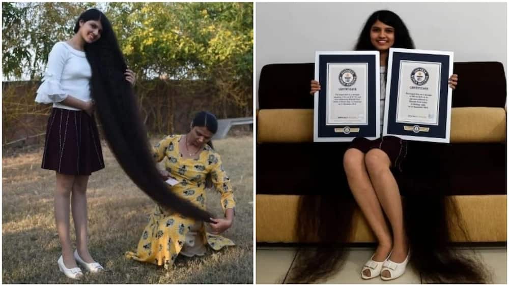 Nilanshi Patel: 17-year-old holds world record with her  long hair -  