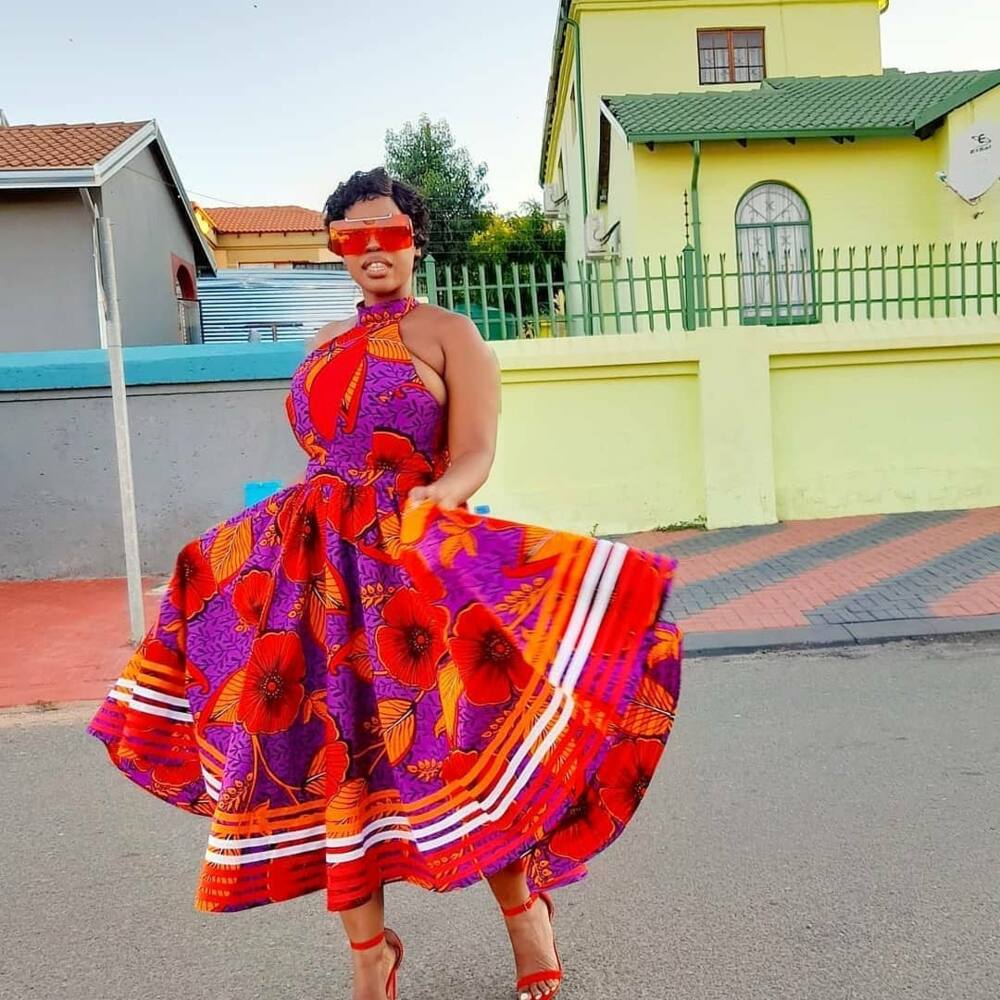 35 Traditional Shweshwe Dresses That Are Perfect Now  Shweshwe dresses,  African traditional wear, Sesotho traditional dresses