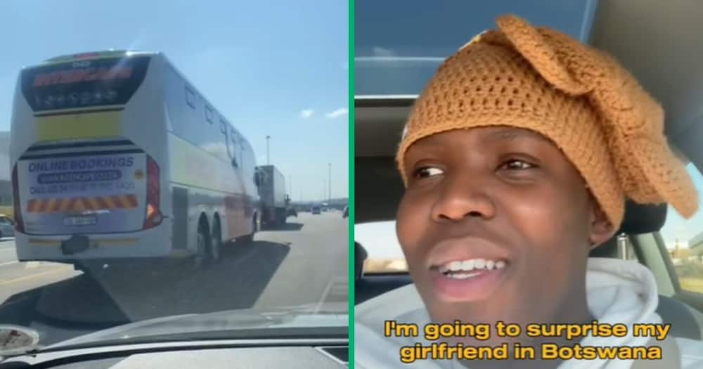 TikTok video of man chasing bus to surprise gf