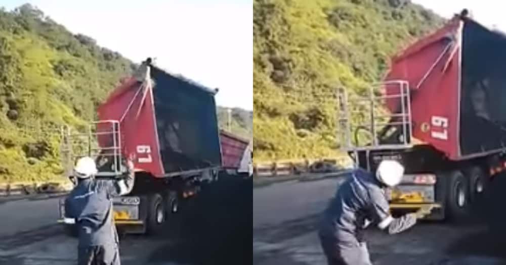 SA Can't Deal: Man Gives Truck Operator Hilarious Hand & Body Signals